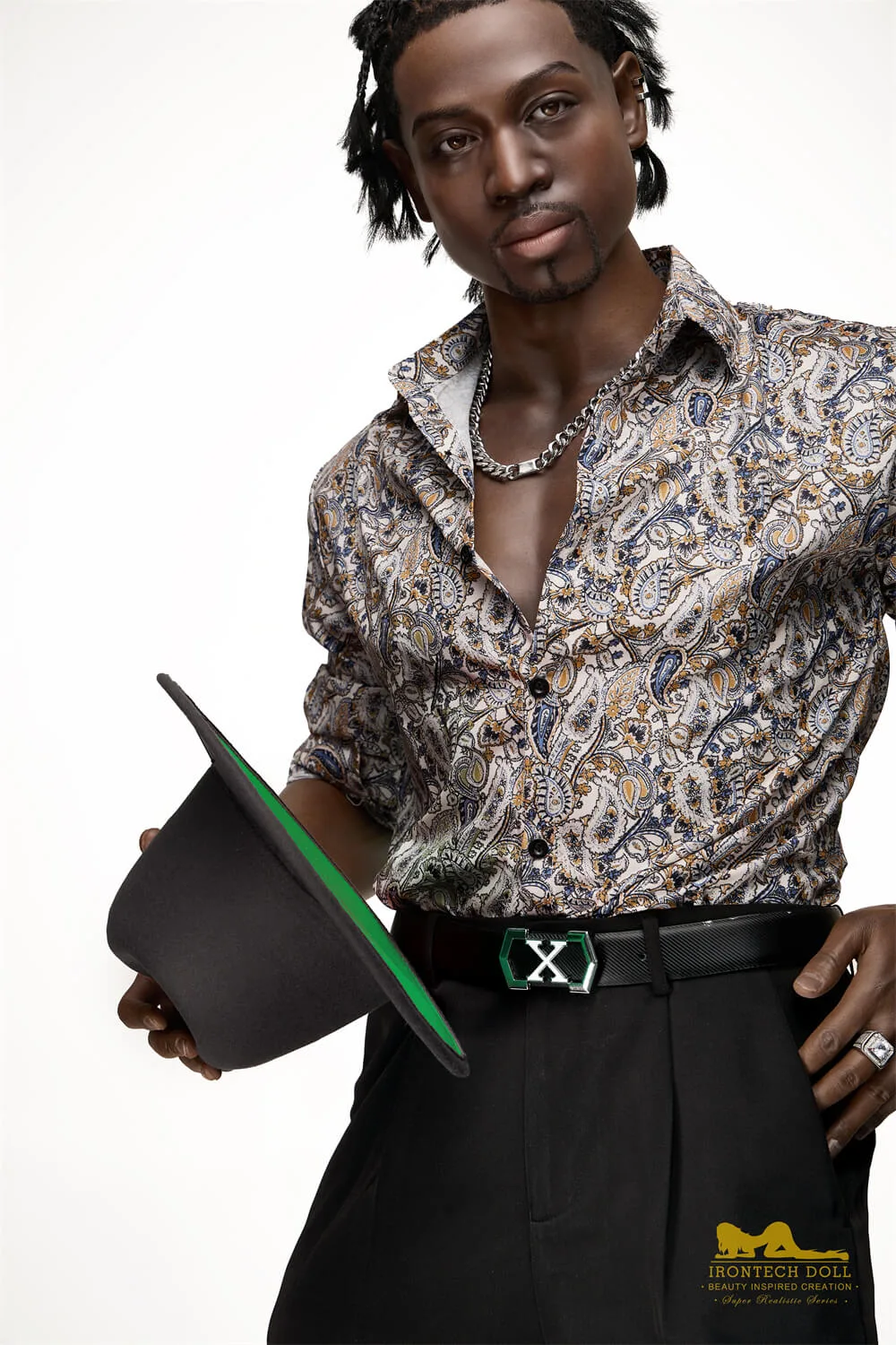 James M8 176cm, Irontech Doll, Male Sex Doll, Silicone, A Very Attractive Black Man view 3