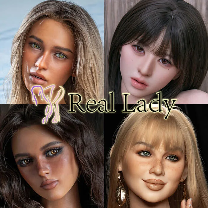 Detachable Silicone Head for Sex Doll, Real Lady