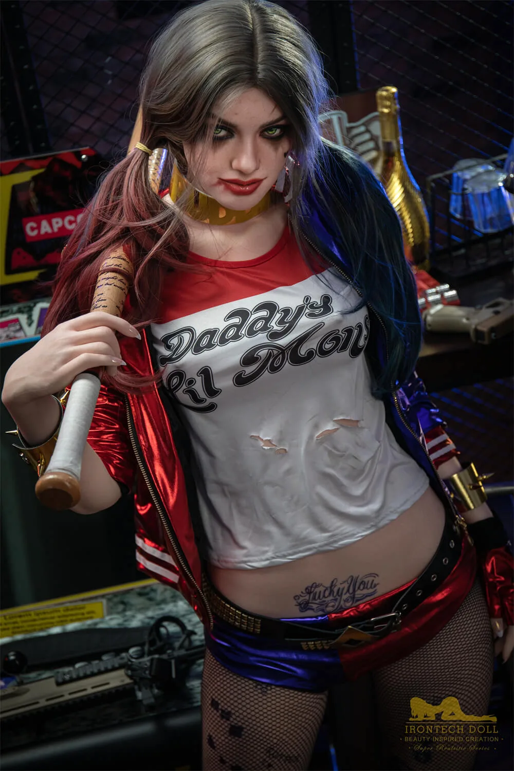 Ivy S27 166cm Minus, B-Cup, Irontech Doll, Silicone, Harley Quinn